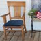 Hastings Home Memory Foam Chair Cushion, Square 16x 16 in Pad with Ties and PVC Dot Backing for Kitchen Navy 698152JET - alternate 2